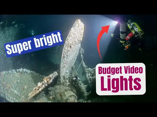 'Video thumbnail for Super Bright Video Lights for Deep Wreck Diving - On A Budget'