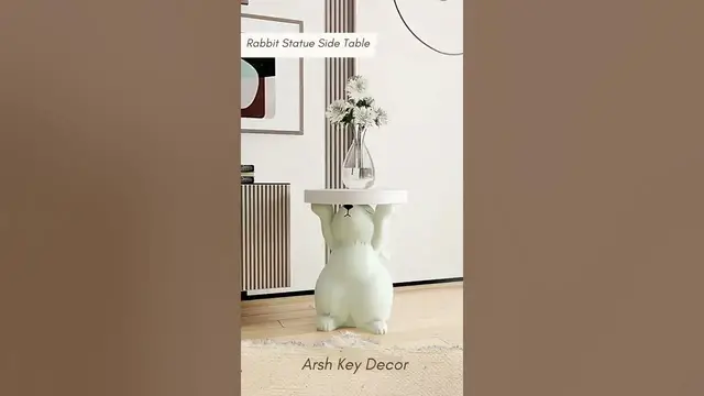 Video thumbnail for Vigorous Rabbit Statue Table:  Striking and energetic #shorts