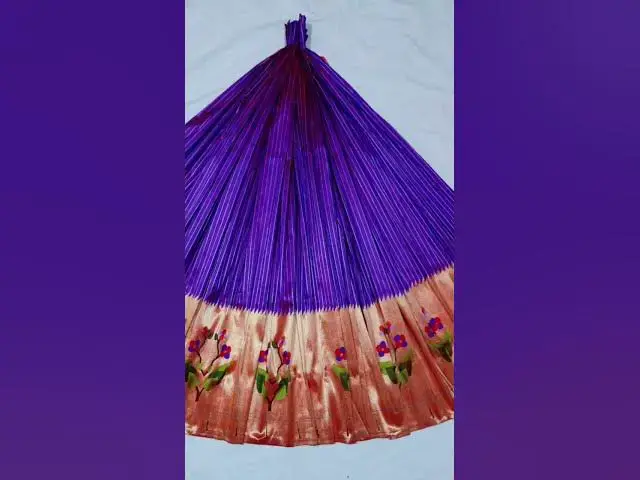 Video thumbnail for Paithani lehenga fabric 4 meters #paithani #lehenga #lehengafabric #purehandlooms