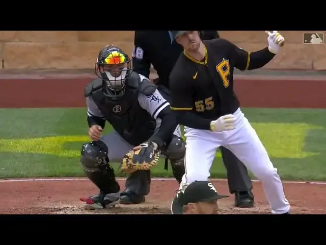 'Video thumbnail for Jason Delay KNOCKS a RBI Single, Scoring Connor Joe! | Pittsburgh Pirates | 4/7/2023'