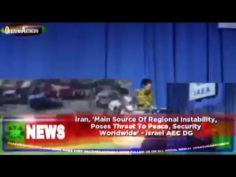 'Video thumbnail for Iran, 'Main Source Of Regional Instability, Poses Threat To Peace, Security Worldwide' - Israel AEC'