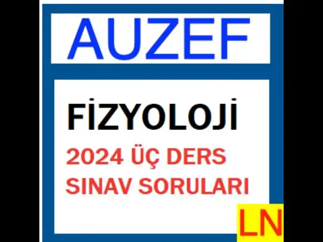 Video thumbnail for Auzef Fizyoloji 2024 Üç Ders Sınav Soruları