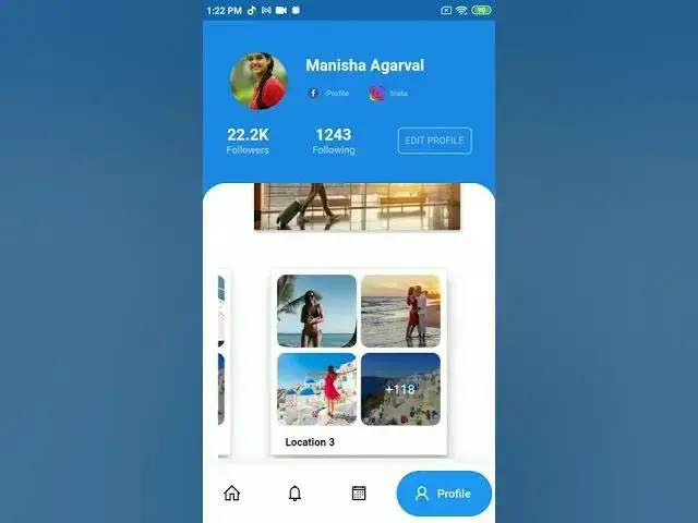 Video thumbnail for Flutter Travel profile UI Example - 2
