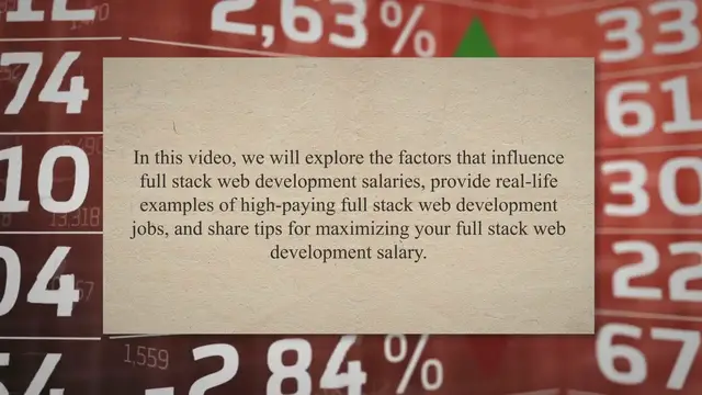 Video thumbnail for Full Stack Web Development Salary