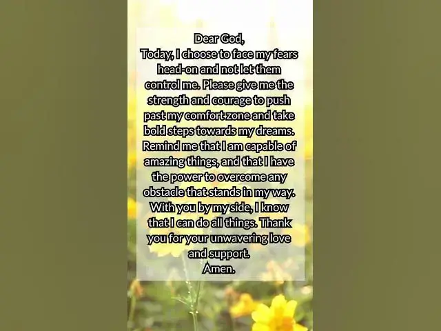 Video thumbnail for Don't limit yourself, release your fears....#fear #limitless #prayer