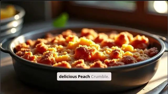 'Video thumbnail for Peach Crumble recipe'