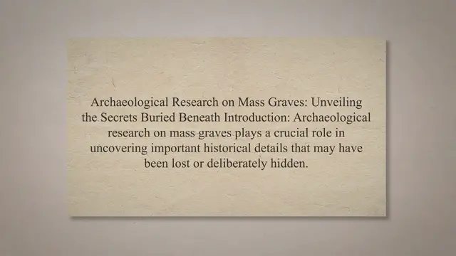 'Video thumbnail for Archaeological Research on Mass Graves'