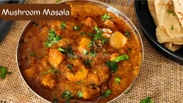 'Video thumbnail for Mushroom Masala Curry Recipe (Vegan)'