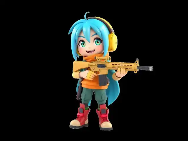 'Video thumbnail for airsoft airsoft 3D rendering of a cartoon character'