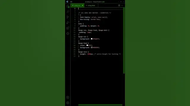 Video thumbnail for Very Simple Sticky Header In HTML CSS