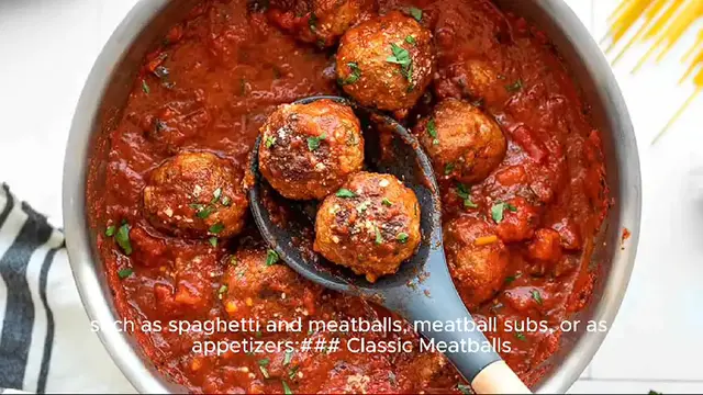 Video thumbnail for Meatball recipe