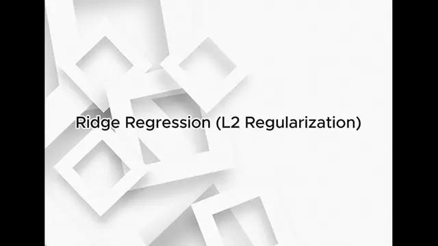 Video thumbnail for Ridge, Lasso, and ElasticNet Regression in ML