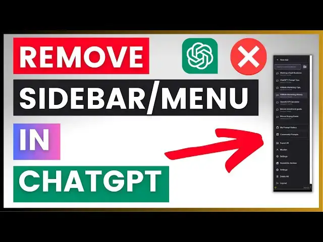 Video thumbnail for How To Hide ChatGPT Sidebar In ChatGPT Account?