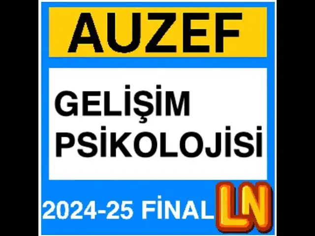 Video thumbnail for Auzef Gelişim Psikolojisi 2024-2025 Final Soruları