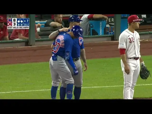 'Video thumbnail for Miles Mastrobuoni KNOCKS a RBI Single, Scoring Patrick Wisdom! | Chicago Cubs | 4/4/2023'
