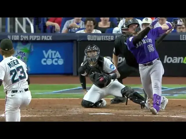 'Video thumbnail for Hunter Goodman CRUSHES His 2nd Homer of Game! | 9th HR of 2025 | Colorado Rockies | 06/02/2025'