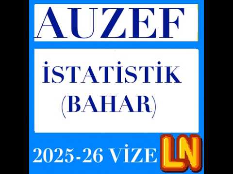 Video thumbnail for İstatistik 2025-2026 Vize Soruları (Bahar)