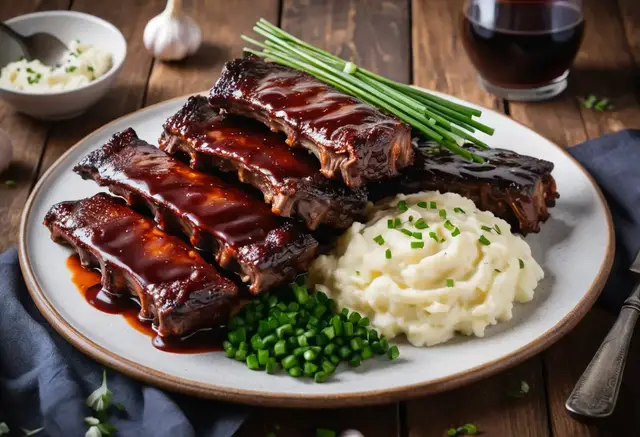 Video thumbnail for BBQ Ribs with Garlic Mashed Potatoes