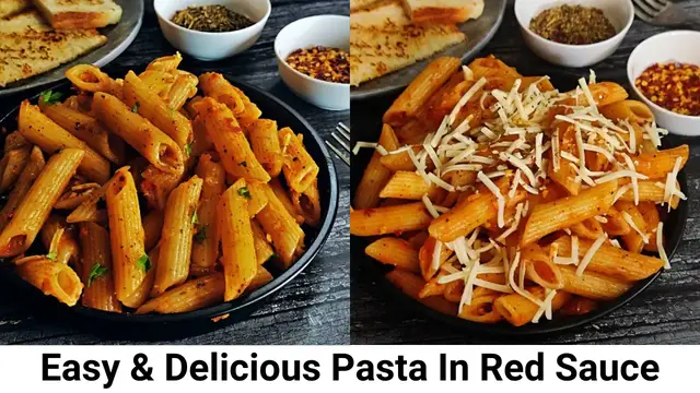 'Video thumbnail for Pasta In Red Sauce | Red Sauce Pasta Recipe'