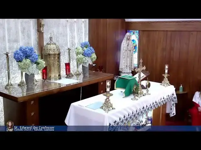 'Video thumbnail for Holy Mass from St Edward the Confessor in Tallulah 08-18-2024'