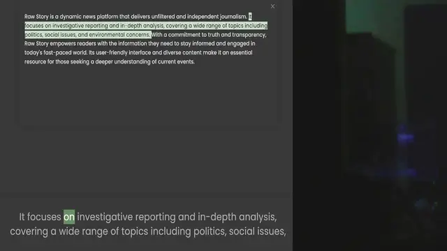 Video thumbnail for focuses on investigative reporting and in-depth analysis, covering a wide range of topics including politics, social issues, and environmental concerns. With a commitment to truth and transparency, Raw Story empowers readers with the info