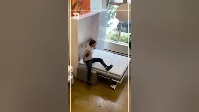 Video thumbnail for Sofa Cabinet cum Bed | Space Saving Furniture #shorts