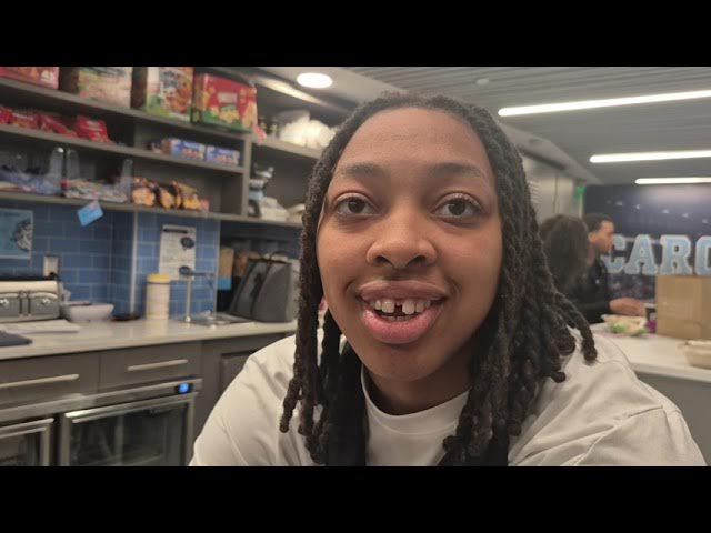 Video thumbnail for Interview with UNC freshman Nyla Brooks ahead of NCAA second-round game with Maryland