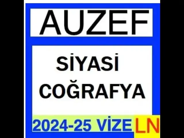 'Video thumbnail for Auzef Siyasi Coğrafya 2024 - 2025 Vize Soruları'