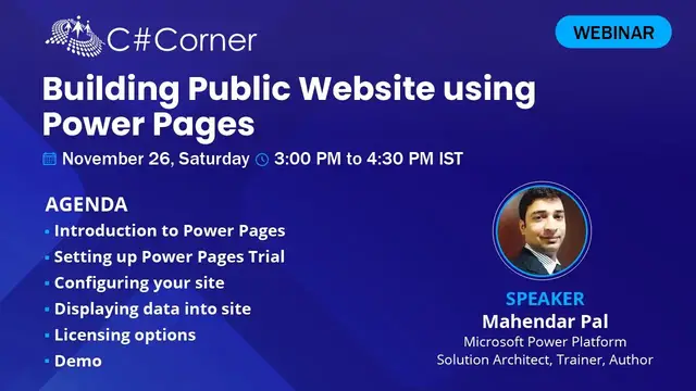 Video thumbnail for Building Public Website using Power Pages  | Webinar Recording