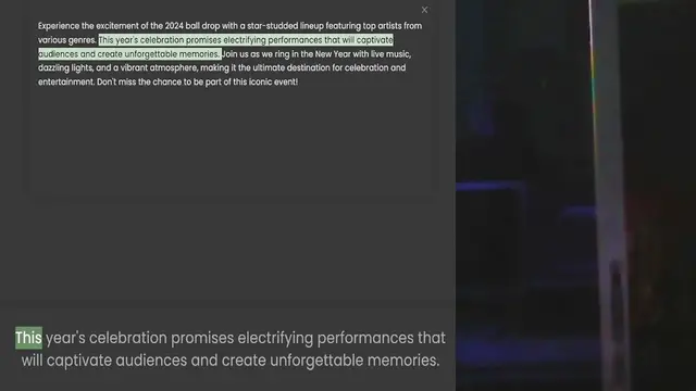 Video thumbnail for Experience the excitement of the 2024 ball drop with a star-studded lineup featuring top artists from various genres. This year's celebration promises electrifying performances that will captivate audiences and create unforgettable memori