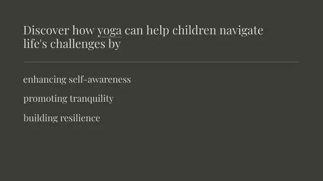 'Video thumbnail for Yoga for Kids'