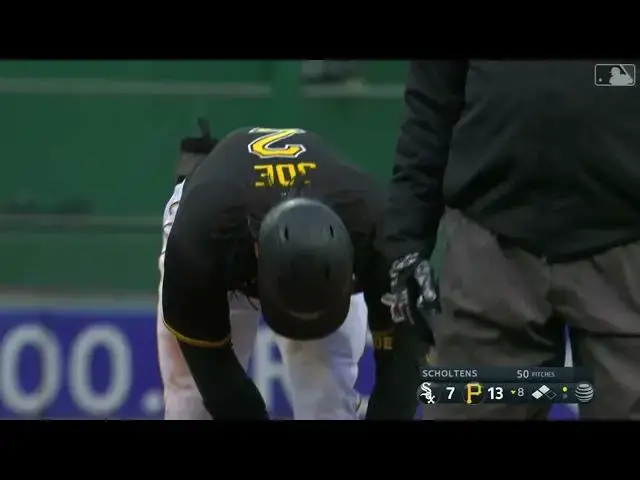 'Video thumbnail for Connor Joe BELTS a RBI Double, Scoring Carlos Santana! | Pittsburgh Pirates | 4/7/2023'