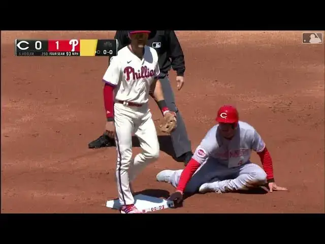'Video thumbnail for JT Realmuto THROWS Out Runner Trying to Steal! | Philadelphia Phillies | 4/9/2023'