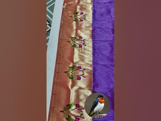 Video thumbnail for पैठणी लेहेंगा प्युर सिल्क फॅब्रिक #paithani #indianhandlooms #lehenga