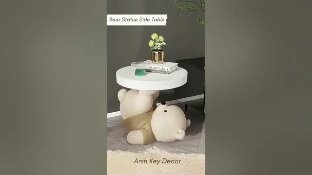 Video thumbnail for Bear Statue Side Table: Unique and dynamic #shorts