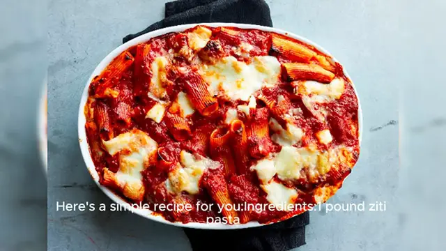 Video thumbnail for Creamy Baked Ziti: Comfort in Every Bite