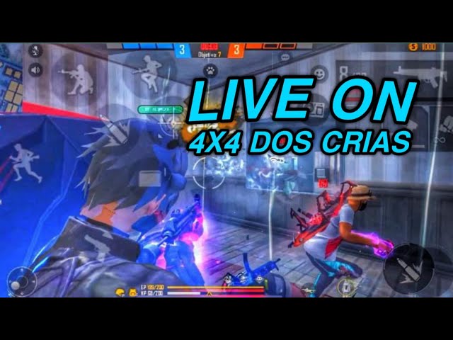 Video thumbnail for LIVE ON🔥4X4 COM ESCRITOS🔥RUMO AOS 3K DE ESCRITOS FREE FIRE🔥