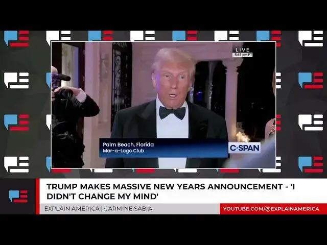 Video thumbnail for Trump Makes Massive New Years Announcement- ‘I Didn’t Change My Mind’