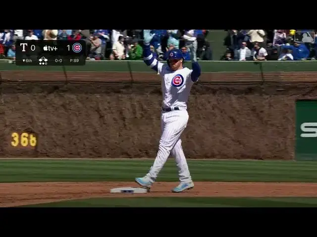 'Video thumbnail for Ian Happ SMACKS a RBI Double, Scoring Tucker Barnhart! | Chicago Cubs | 4/7/2023'