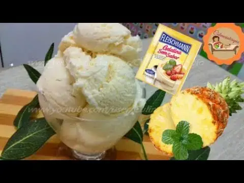 Video thumbnail for Sorvete Cremoso Natural de Abacaxi Muito Macio que Rende 4 Litros!