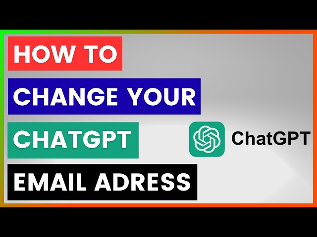Video thumbnail for How To Change Your ChatGPT Email Address? [in 2026]
