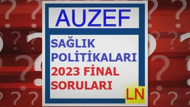 Video thumbnail for Sağlık Politikaları 2023 Final Soruları, Cevapları ve Açıklamaları