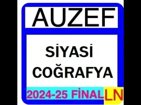 'Video thumbnail for Auzef Siyasi Coğrafya 2024 - 2025 Final Soruları'