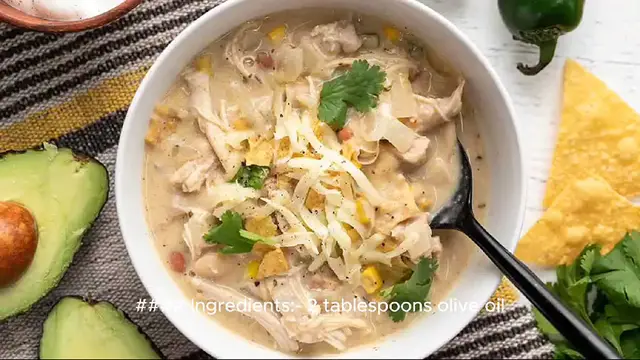 Video thumbnail for white chicken chili recipe