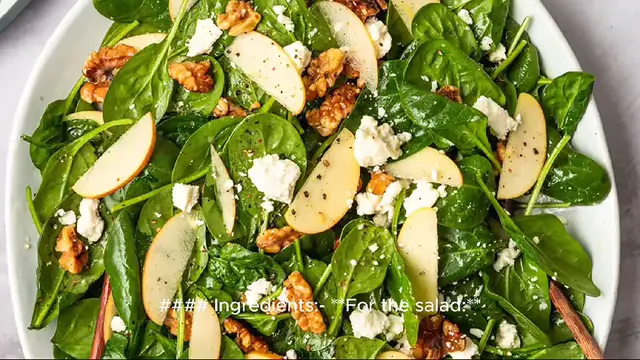 Video thumbnail for Spinach salad recipe