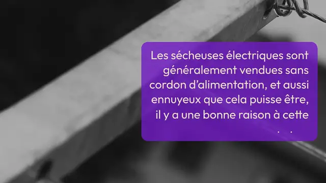 Video thumbnail for Comment installer le cordon d’alimentation d’un sèche linge électrique