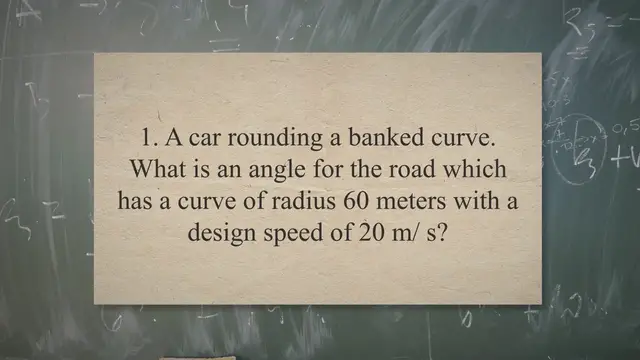 Video thumbnail for Rounding a banked curve – dynamics of circular motion problems and solutions