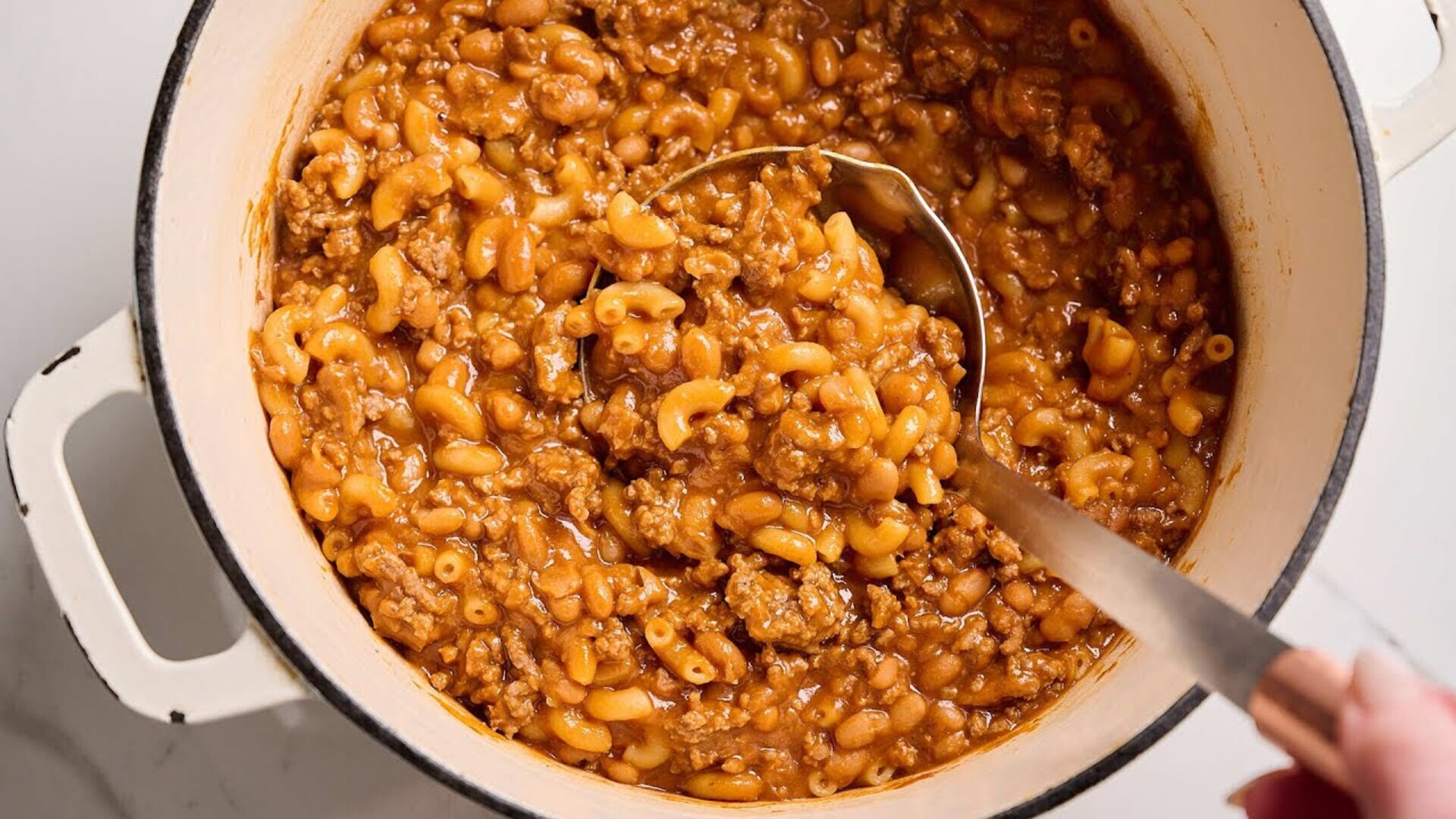Video thumbnail for Transform Baked Beans Into Our Delicious Chili Mac Recipe