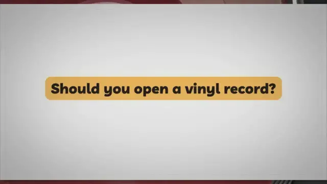 Video thumbnail for Should you open a vinyl record?