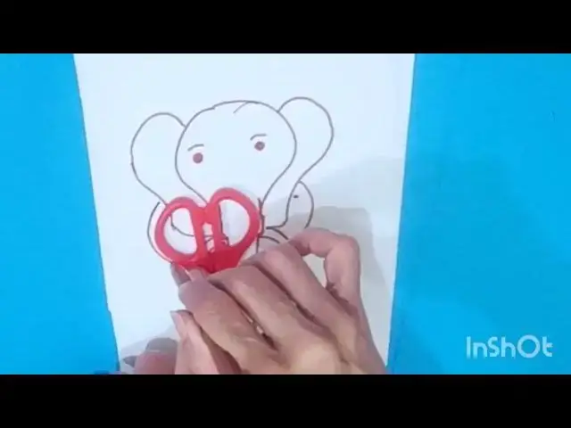 Video thumbnail for How to Drow  An Elephant  with Scissor